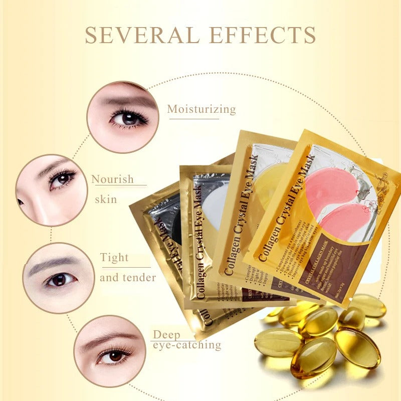 Gold Collagen Crystal Eye Mask -Anti Wrinkle Patches-Anti Ageing Eye Mask Beauty Care 20pcs=10pairs
